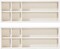 2Pcs Desk Drawer Storage Tray, Nightstand Organizer, Necklace Bracelet Ring Earring Jewelry Display, Grid Table Organizer Holder for Sunglass, Phone, Watch, Perfume (6 grid)/Beige
